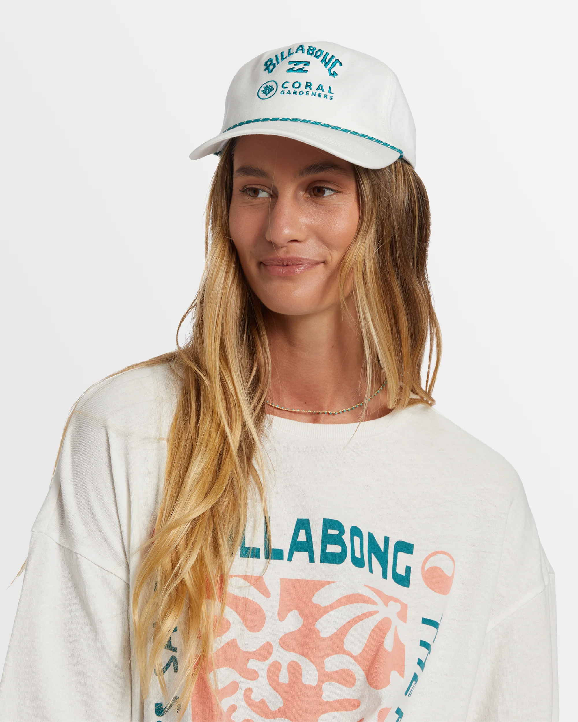 Womens Coral Snapback Cap - Image 5